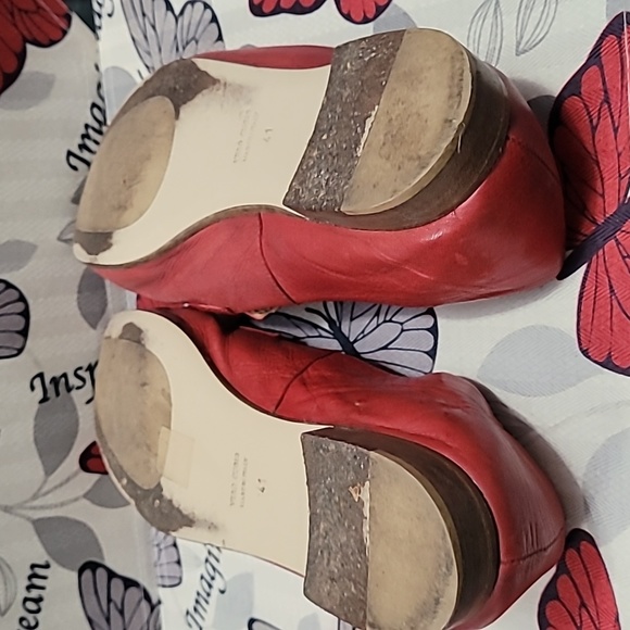 MADISON MASON RED SNAKE PRINT SHOES - Picture 5 of 7